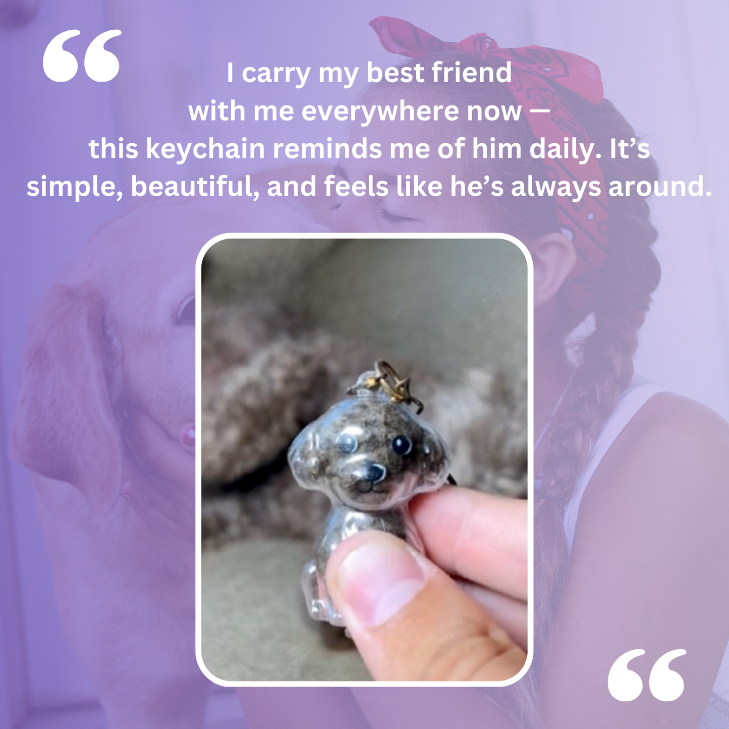 Motemas Pet Hair Keychain